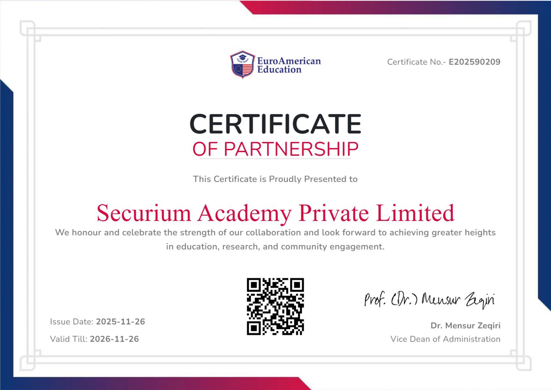Securium Academy x EIMT Academic Partnership